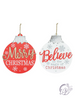 Believe And Merry Wooden Ornament Hanger