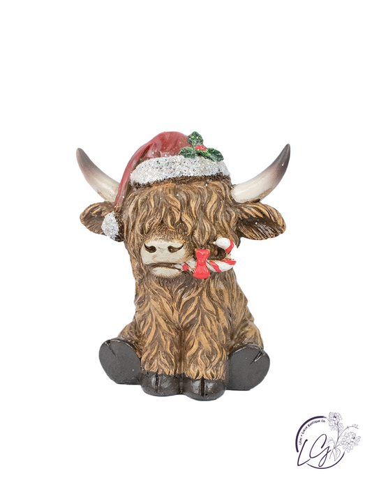 Xmas Highland Cow Tabletop