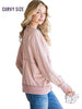 Curvy West Side Girl Pullover with Stitch Detail