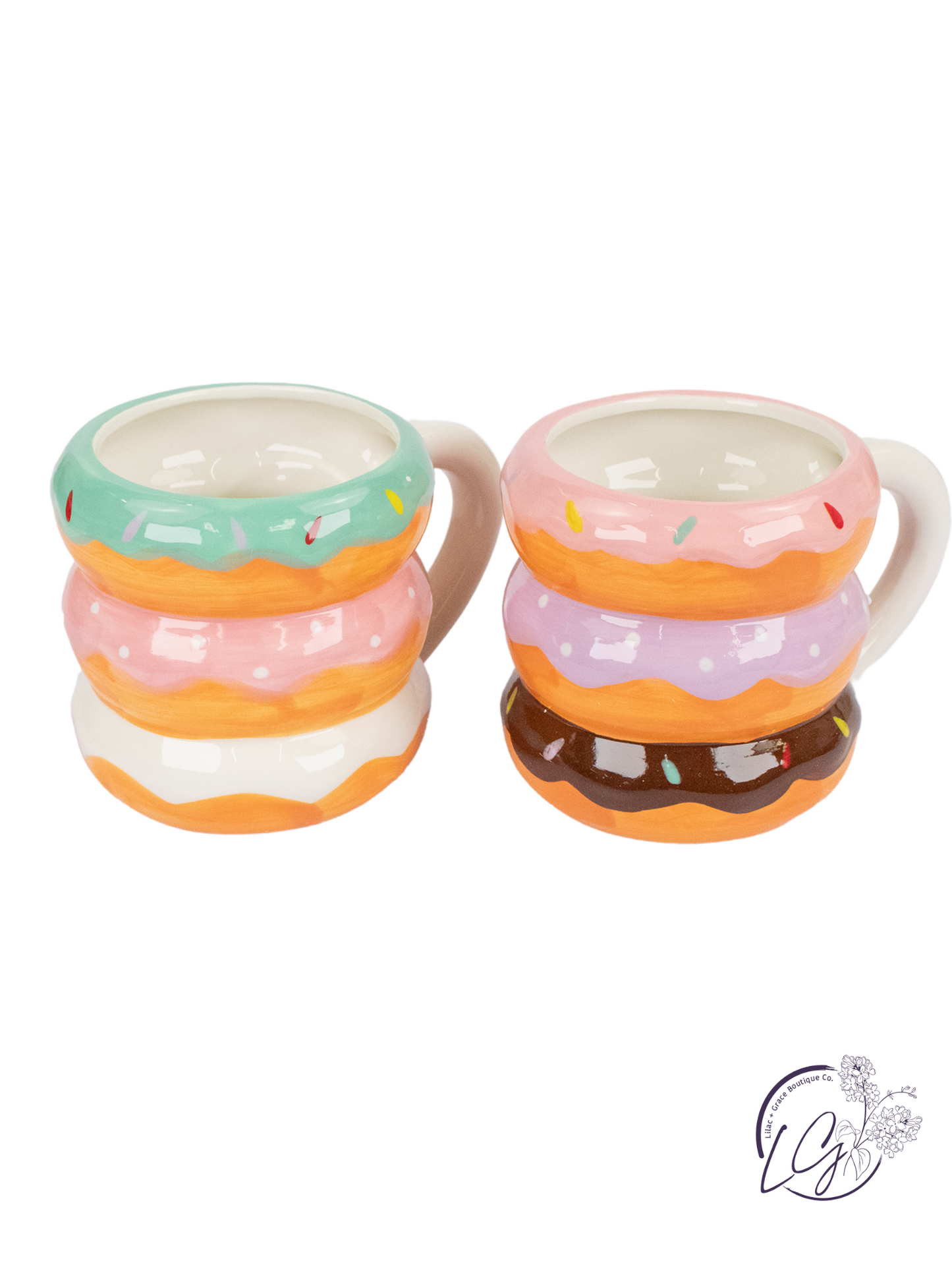 Glazed Delight Ceramic Doughnut Mug