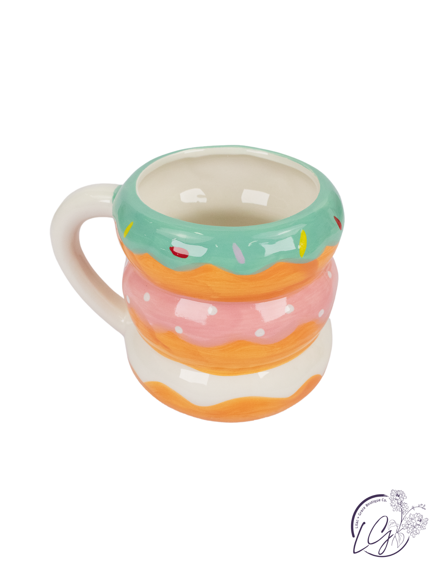 Glazed Delight Ceramic Doughnut Mug