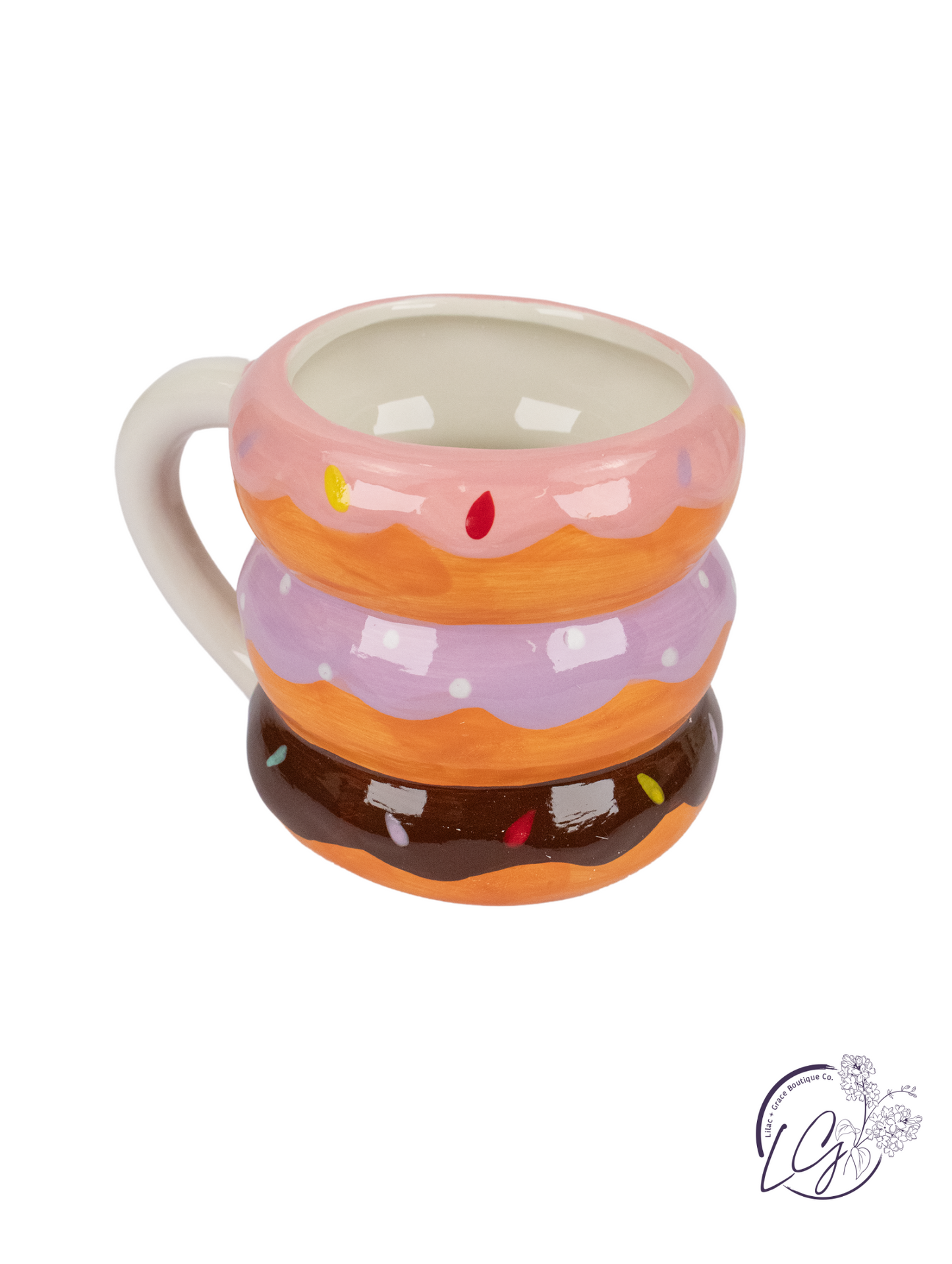 Glazed Delight Ceramic Doughnut Mug