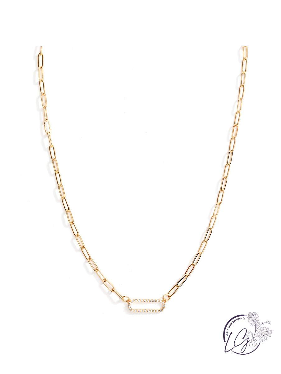 Delicate Link Pave Necklace