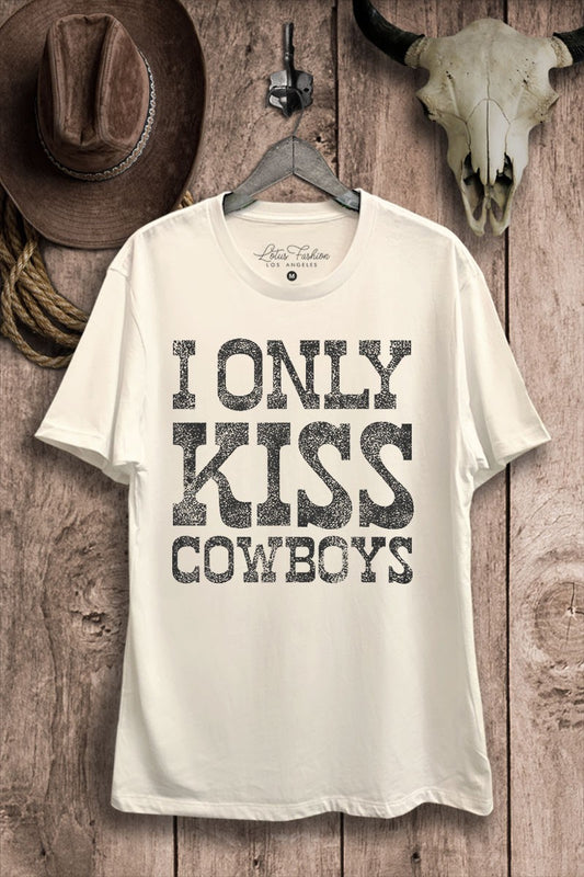 I Only Kiss Cowboys Graphic Top