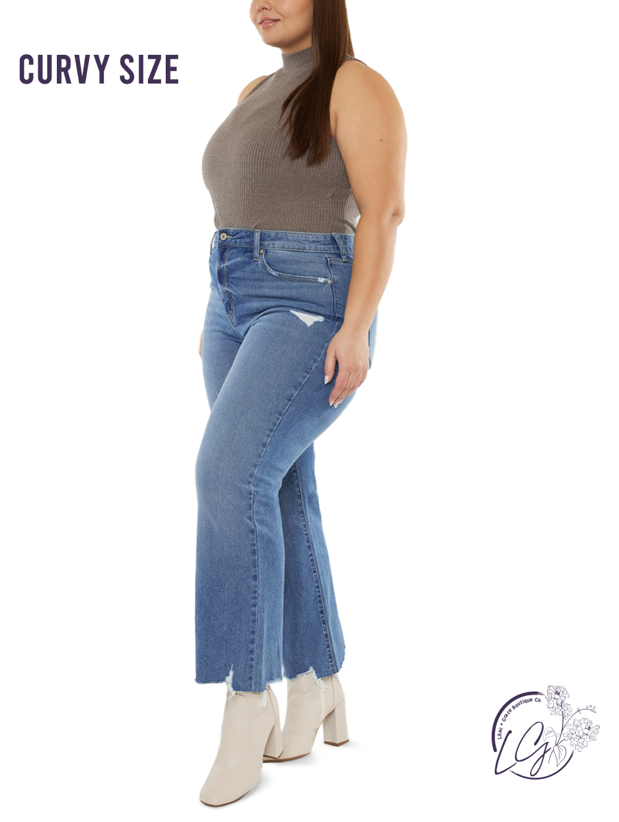 Curvy Janice High-Rise Wide Leg by Kancan