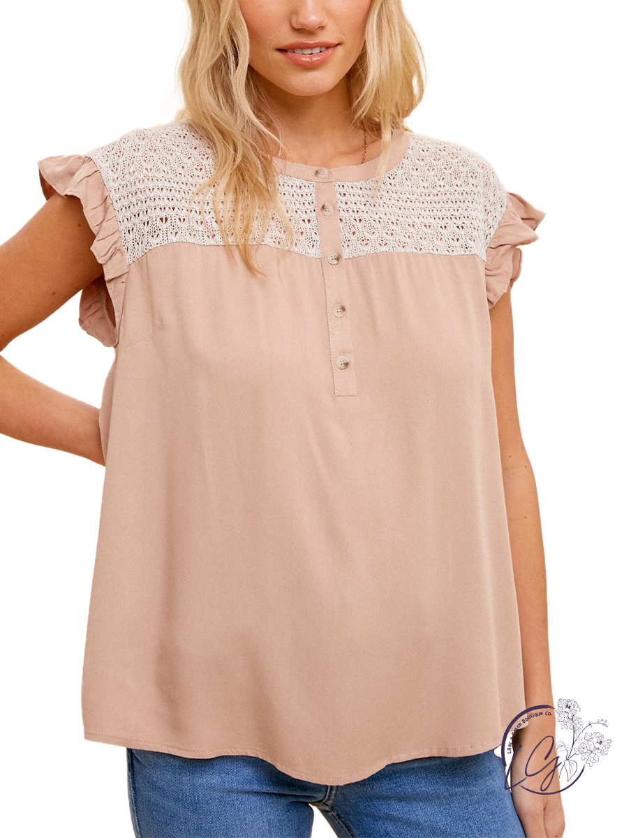 Fluttering Elegance Knit Top