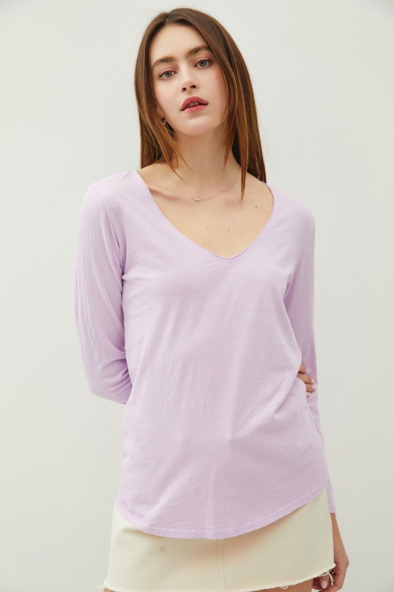 Weekend Basic V-Neck Long Sleeve