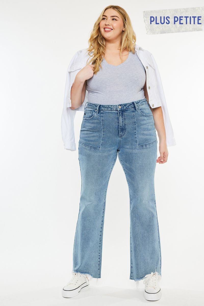 Curvy Grace High Rise Flare Jeans By Kan Can