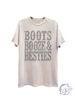 Boots Booze & Besties Graphic Top