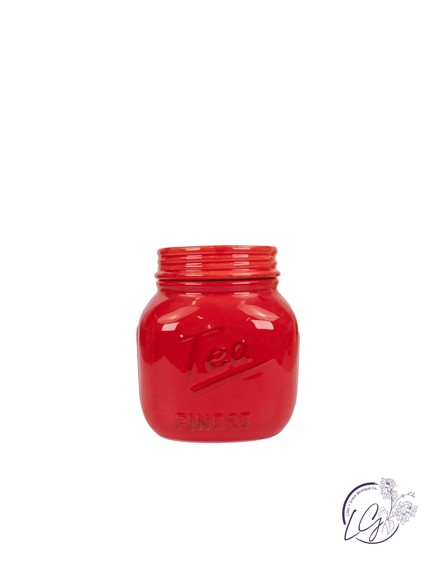 Red Mason Jar Canisters