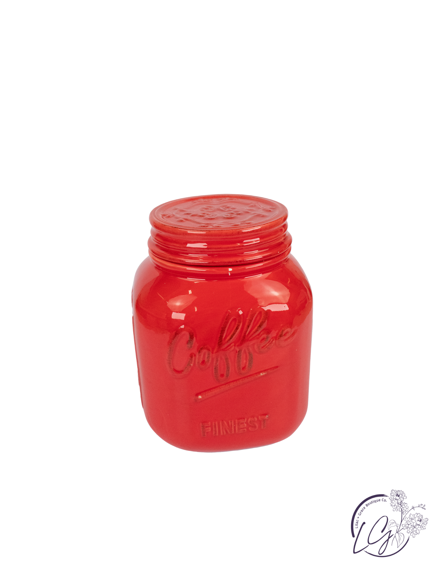 Red Mason Jar Canisters