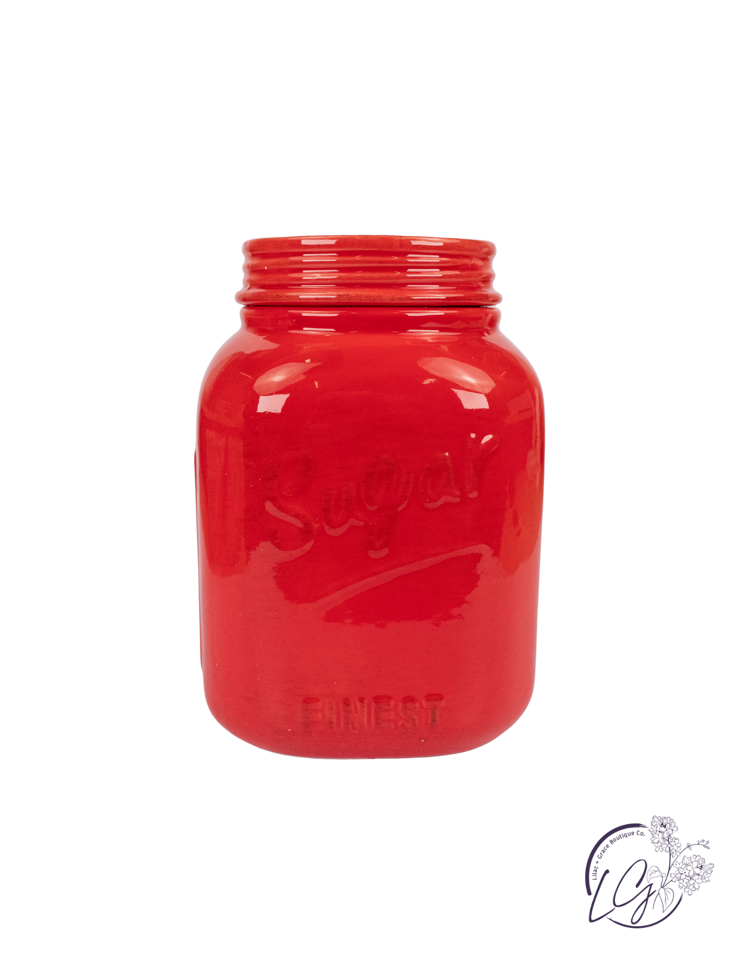 Red Mason Jar Canisters