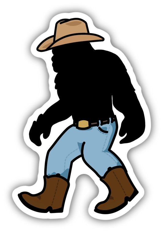 Sasquatch Cowboy Sticker