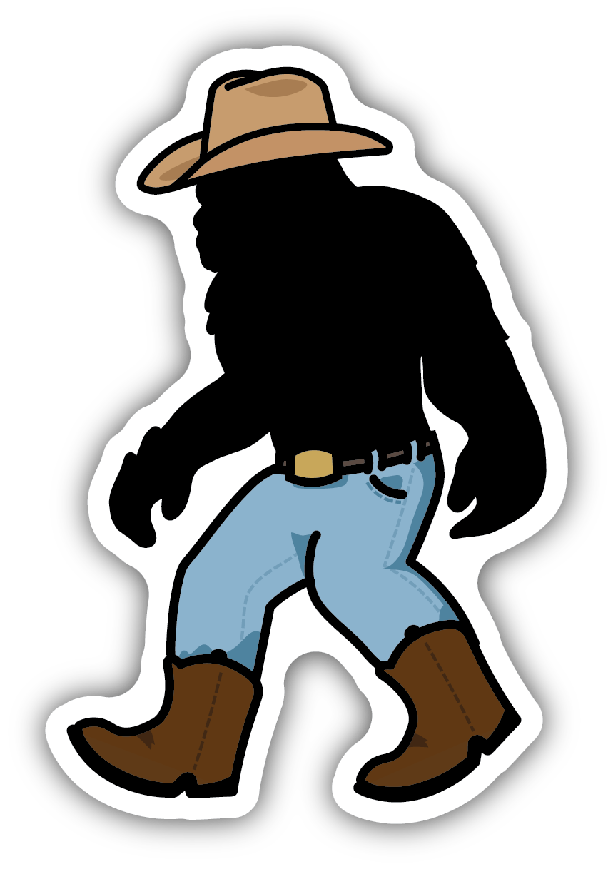 Sasquatch Cowboy Sticker