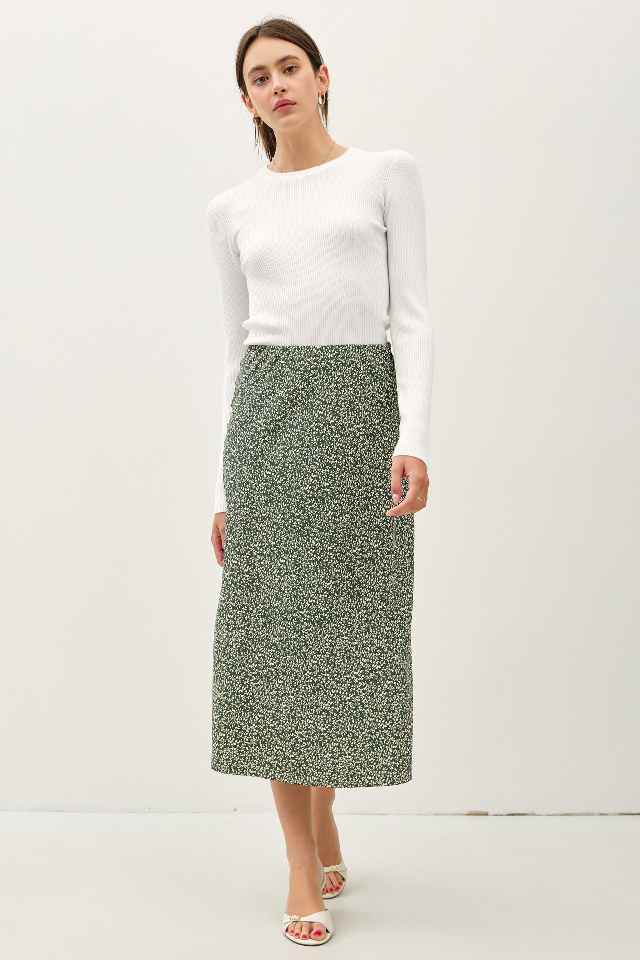 Efflorescing Comfort Midi Skirt