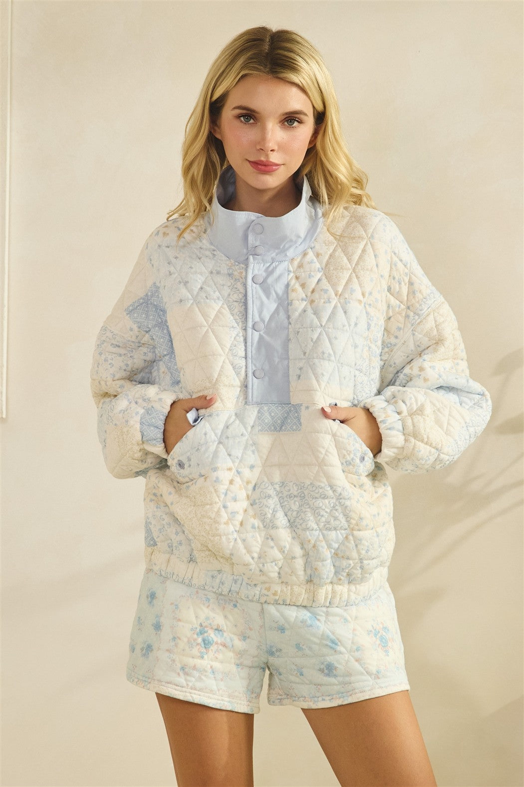 Patchwork Quilted Pullover