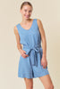 Breezy Knot Denim Romper