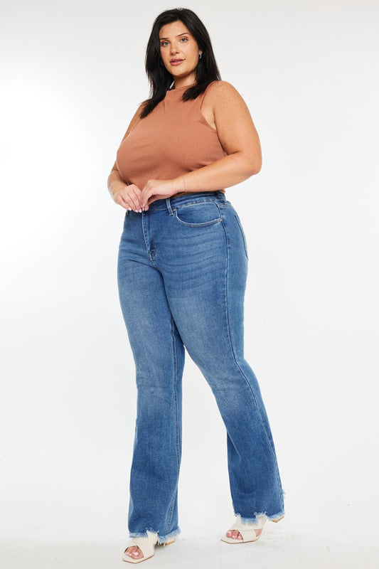 Curvy Calla High Rise Bootcut Jeans by Kan Can