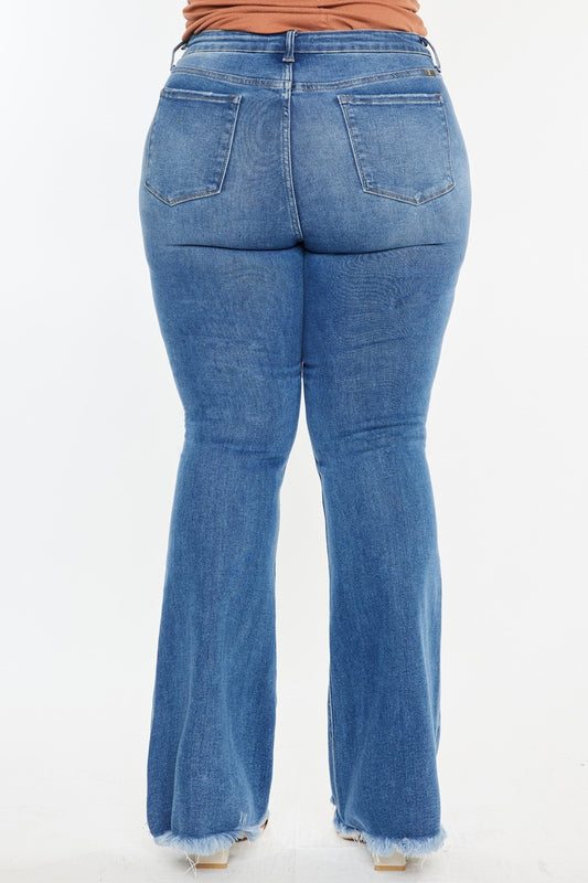Curvy Calla High Rise Bootcut Jeans by Kan Can