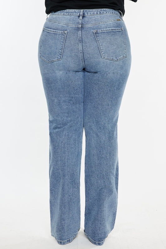 Curvy Nova High Rise Straight Jeans by Kan Can