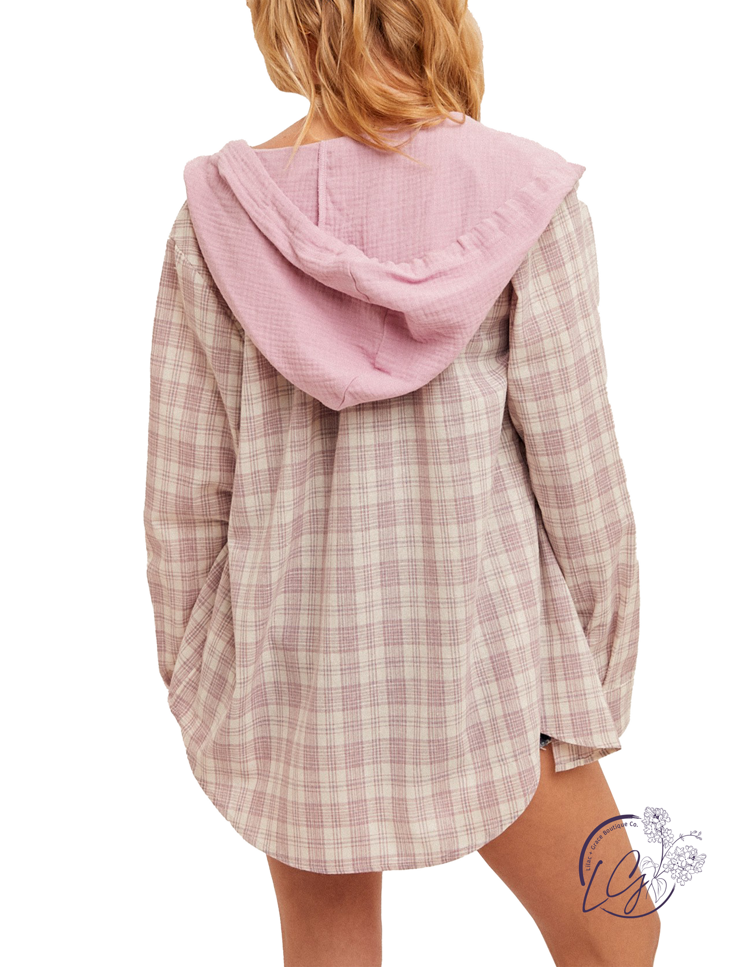 Peaceful Shores Plaid Blouse