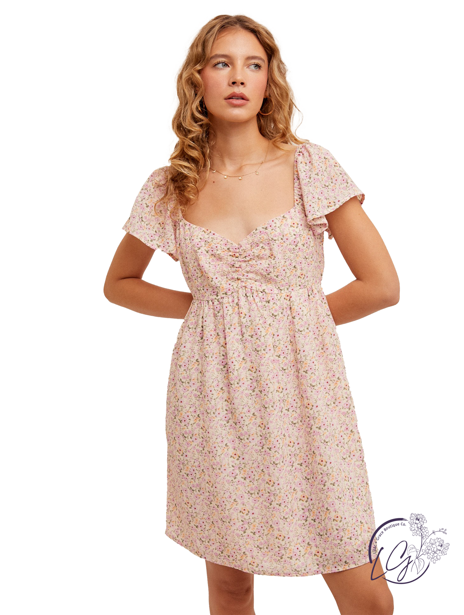 In Love Sweetheart Neckline Mini Dress Pink / Medium In Love Sweetheart Neckline Mini Dress Pink / Medium