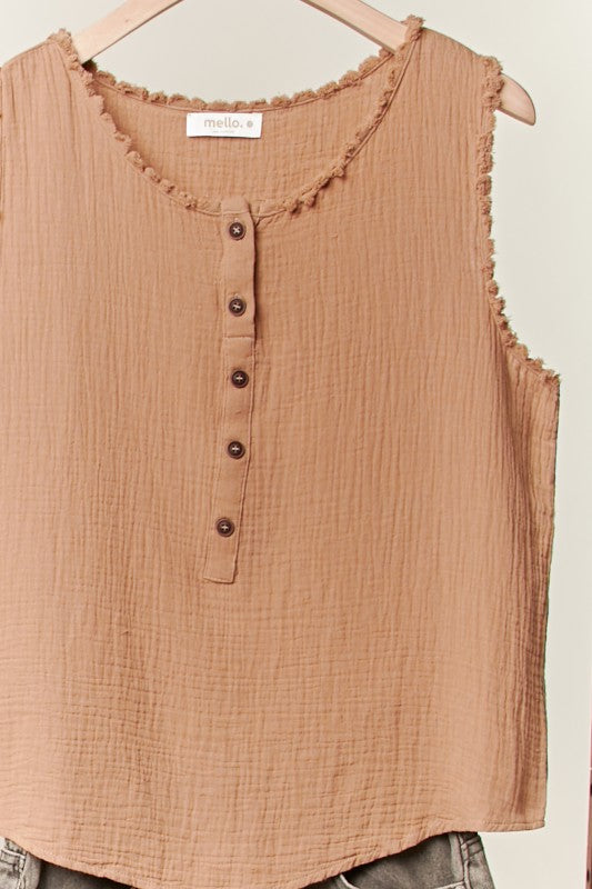 Sandy Drift Henley Tank