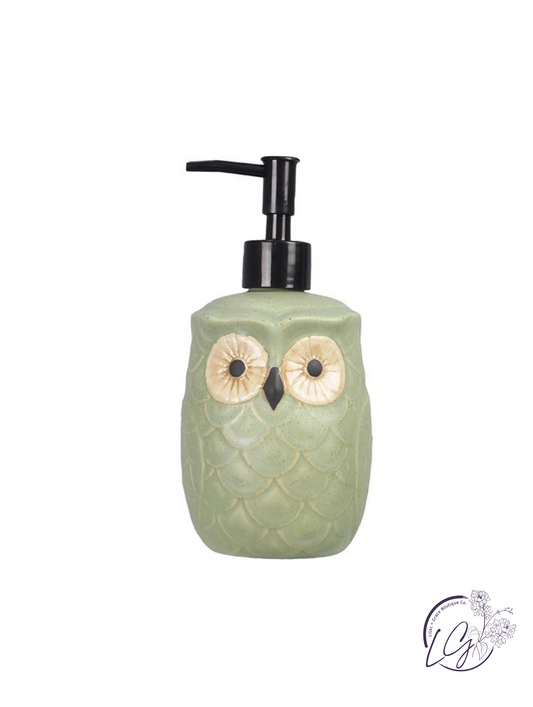 Stoneware Owl Soap Dispenser