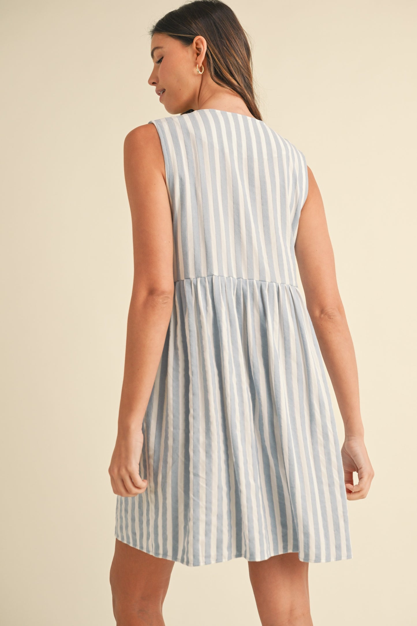 Blue Skies Bow Front Dress