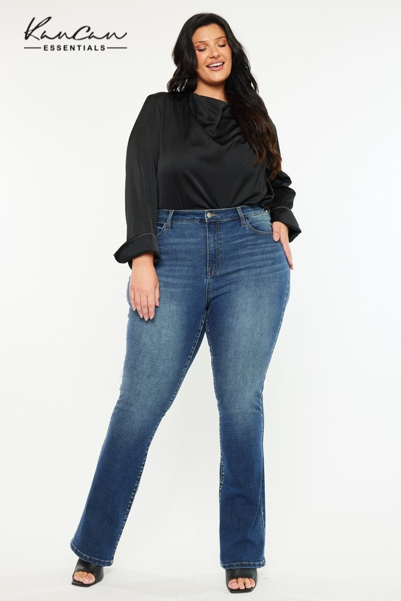 Curvy Aria High Rise Bootcut Jeans by Kan Can