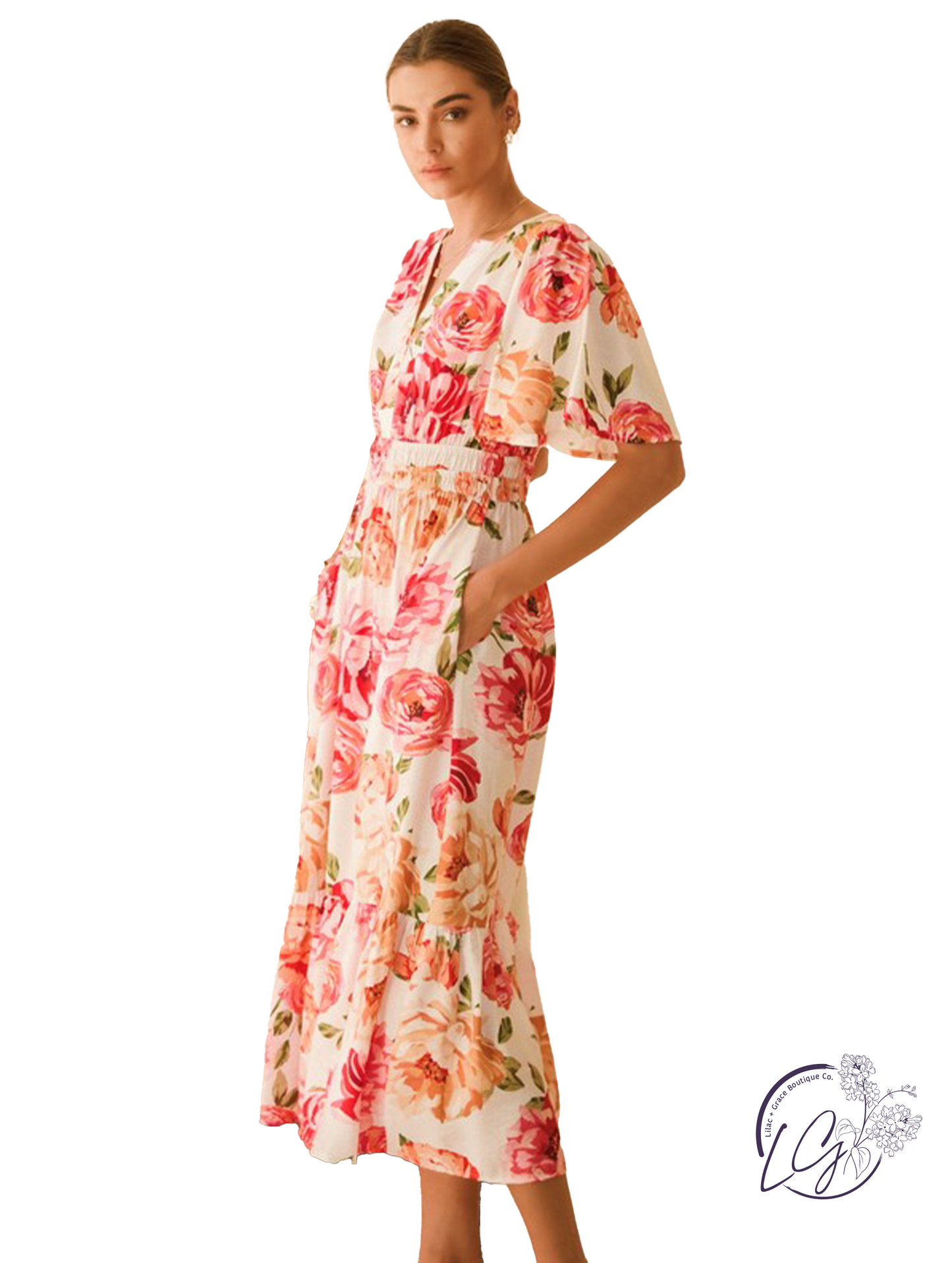 Curvy Fields Between Midi Dress