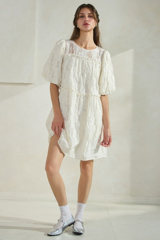 Porcelain Petal Babydoll Dress