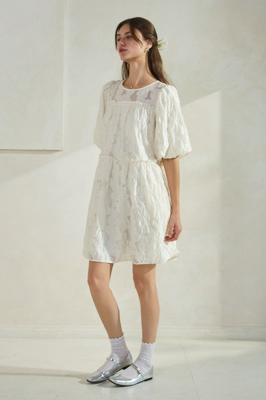 Porcelain Petal Babydoll Dress