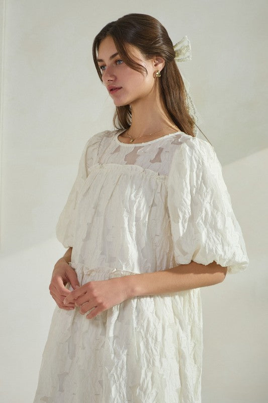 Porcelain Petal Babydoll Dress