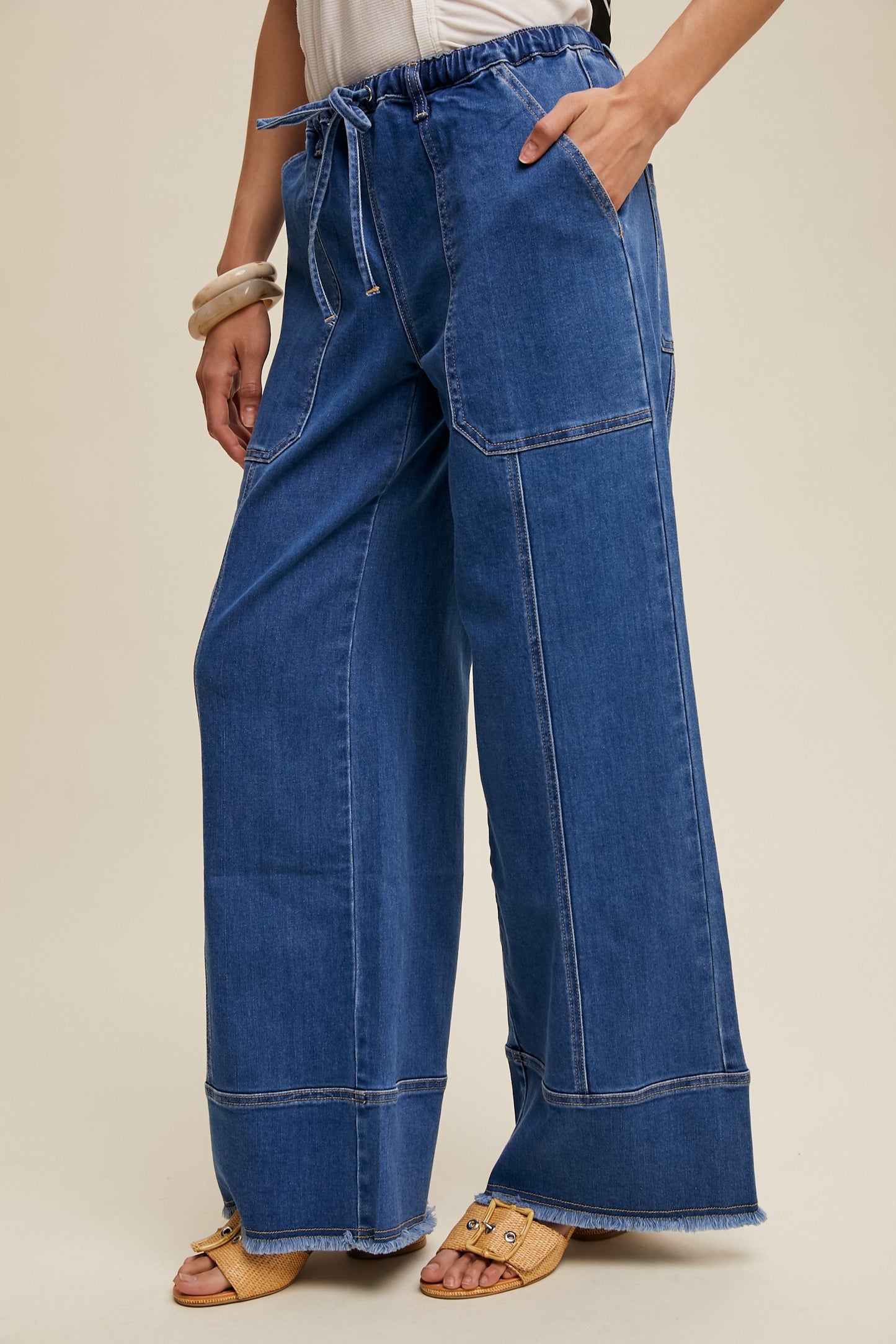 Stonewash Ease Denim Pants