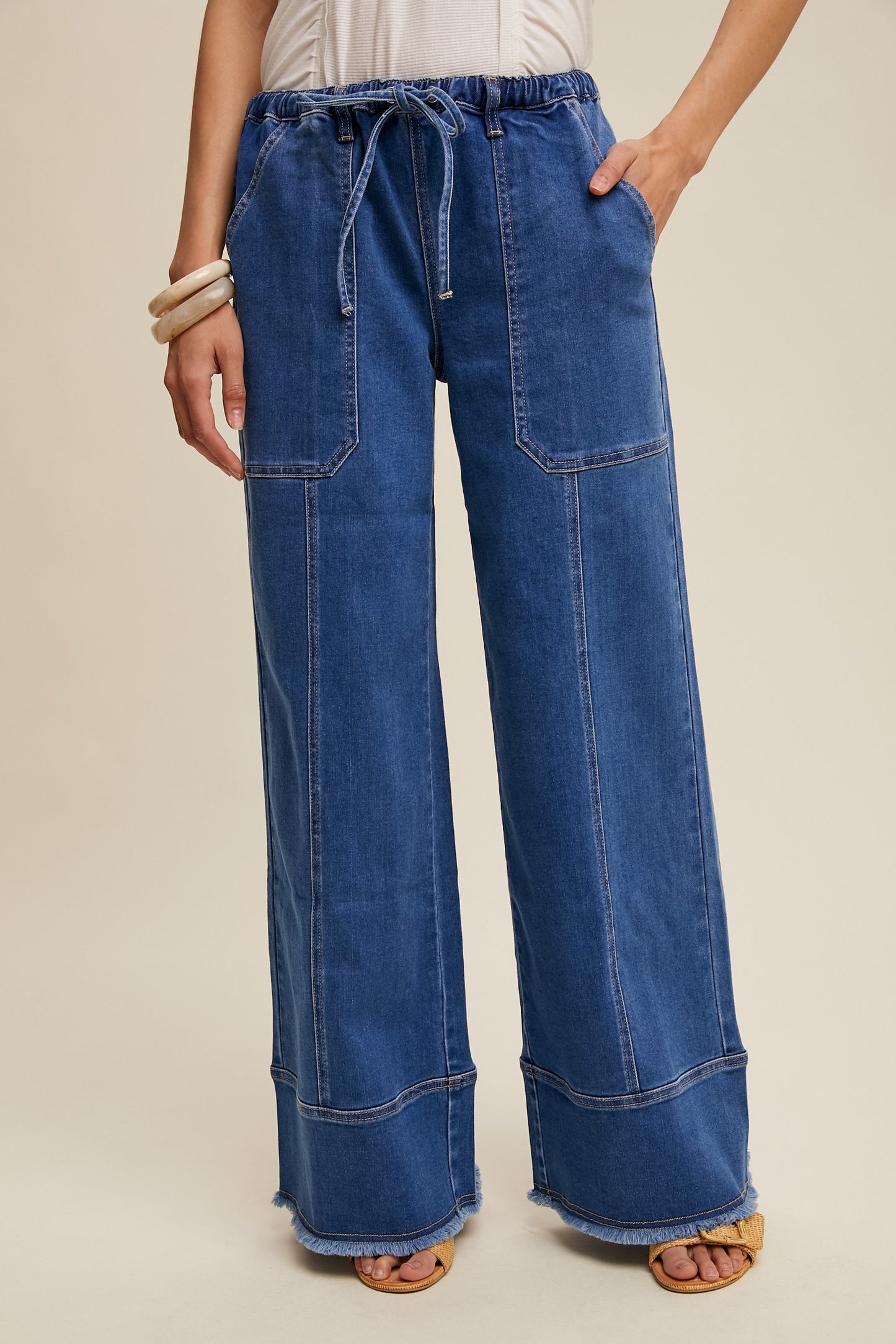 Stonewash Ease Denim Pants