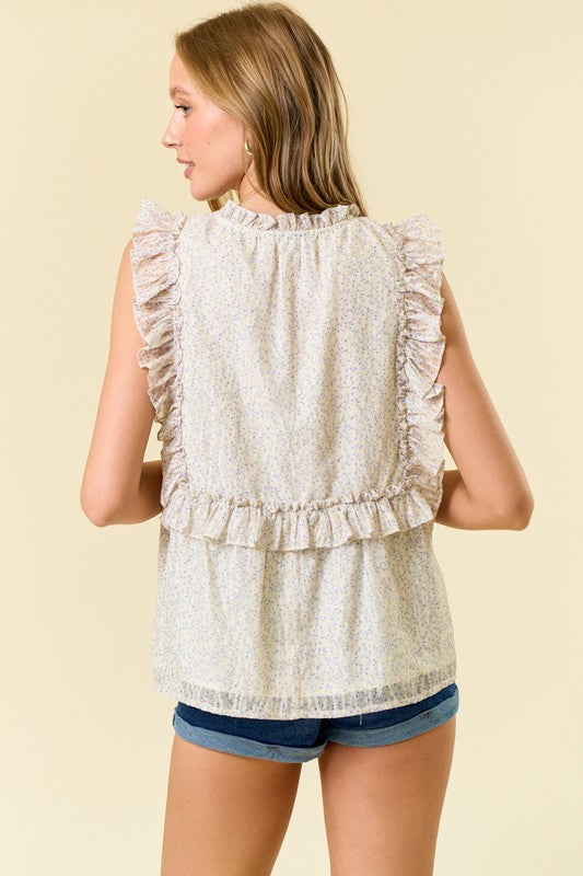 Meadow Light Floral Flowy Blouse