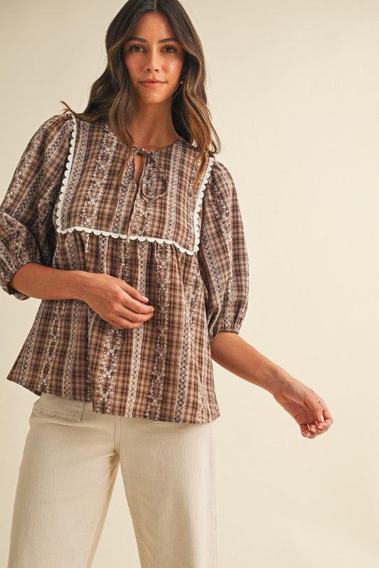 Maisie Plaid Blouse