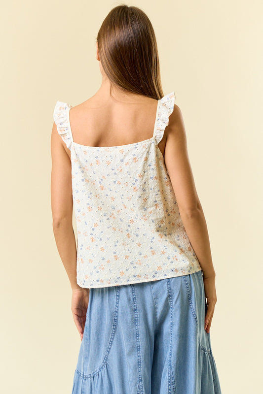 Summer Blossom Rouched  Cami Top