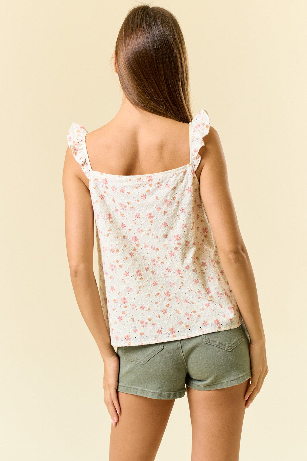 Summer Blossom Rouched  Cami Top