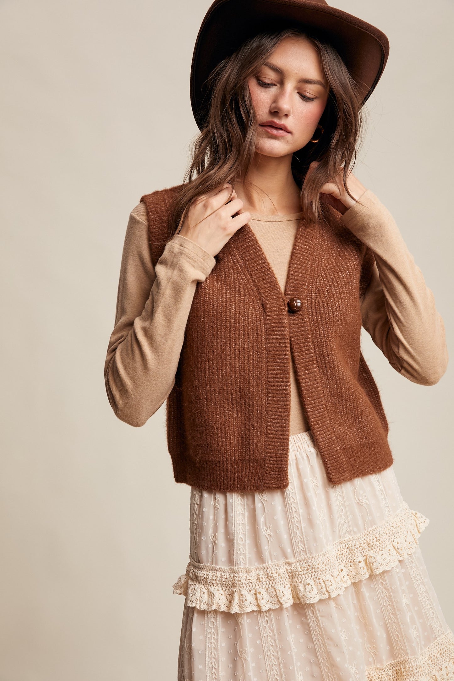 Cactus Kiss Button Vest