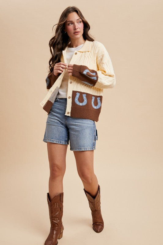 Western Wish Horseshoe Cardigan