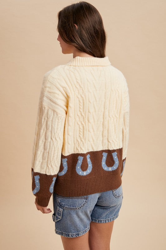Western Wish Horseshoe Cardigan