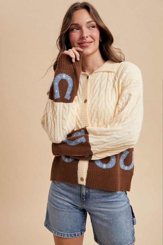 Western Wish Horseshoe Cardigan