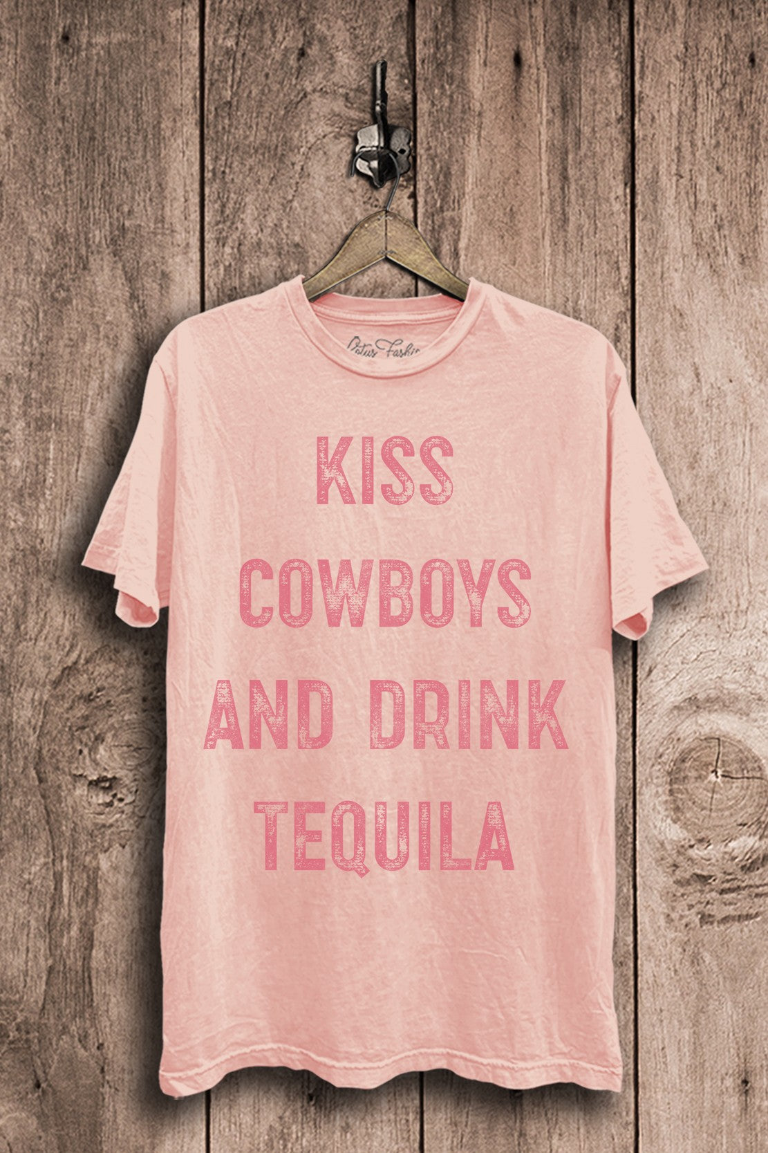 Curvy Kiss Cowboys And Drink Tequila Graphic Top