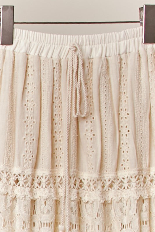 Vintage Pearl Lace Skirt