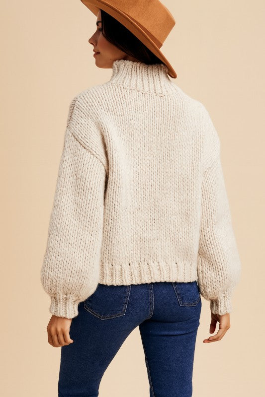 Fireside Diamond Turtleneck Sweater