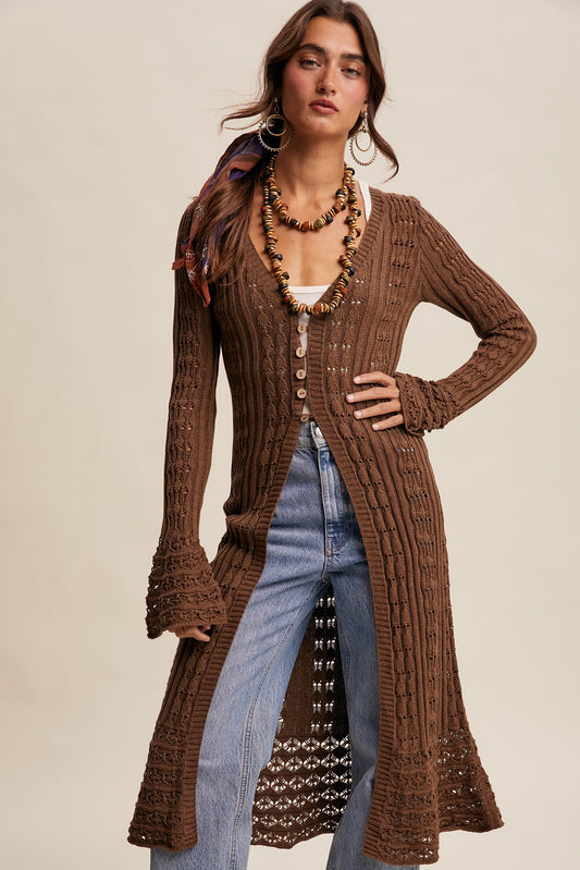 Heritage Stitch Duster Cardigan