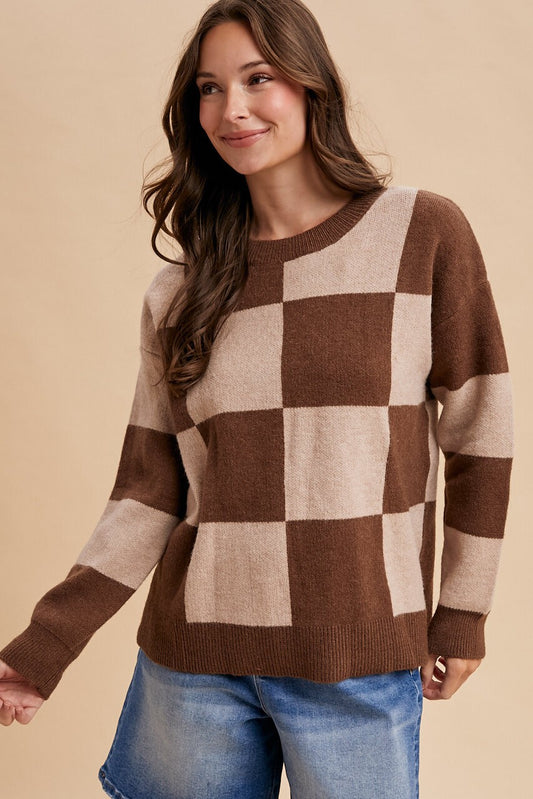Maple Grove Check Sweater