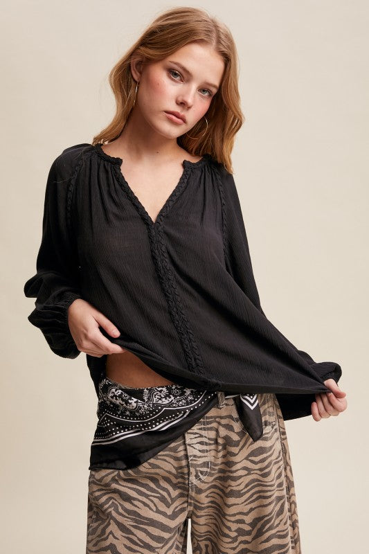 Light & Lovely Peasant Top